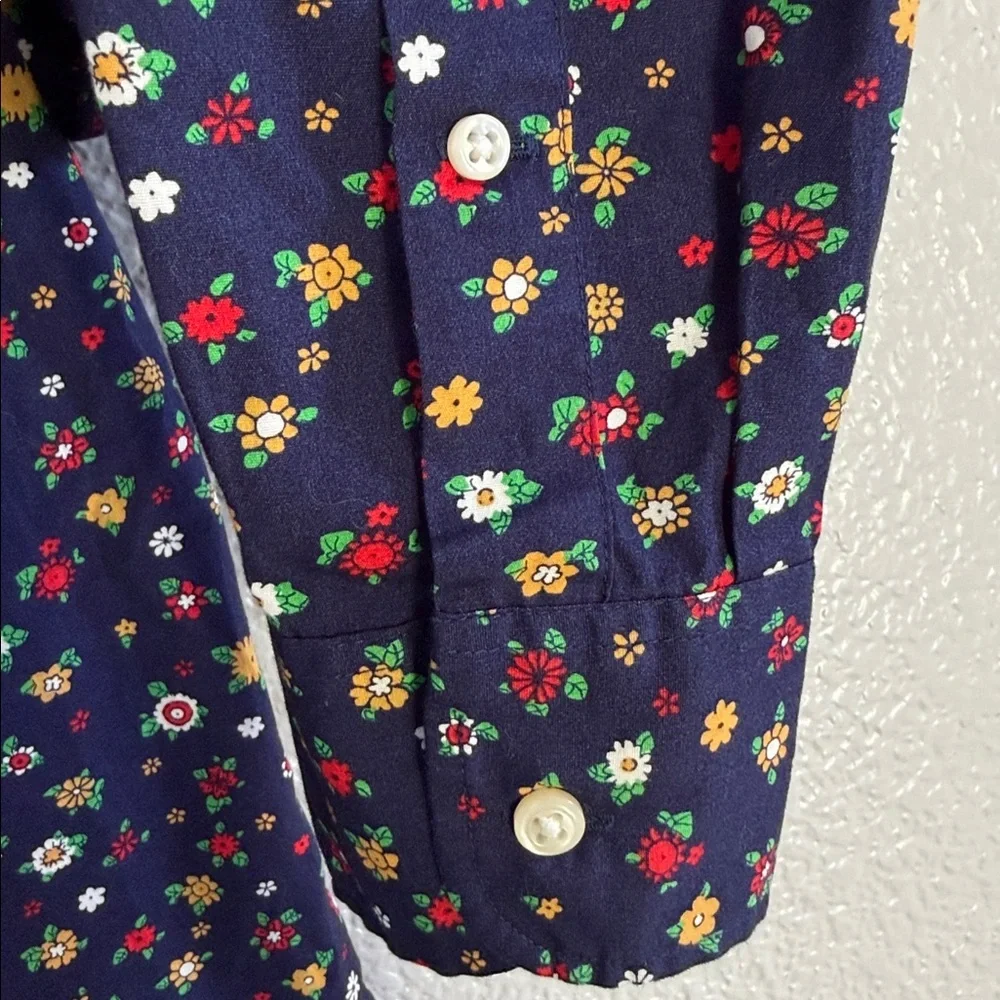 J.Crew Men Floral Slim Secret Wash Cotton Poplin Shirt Size Small